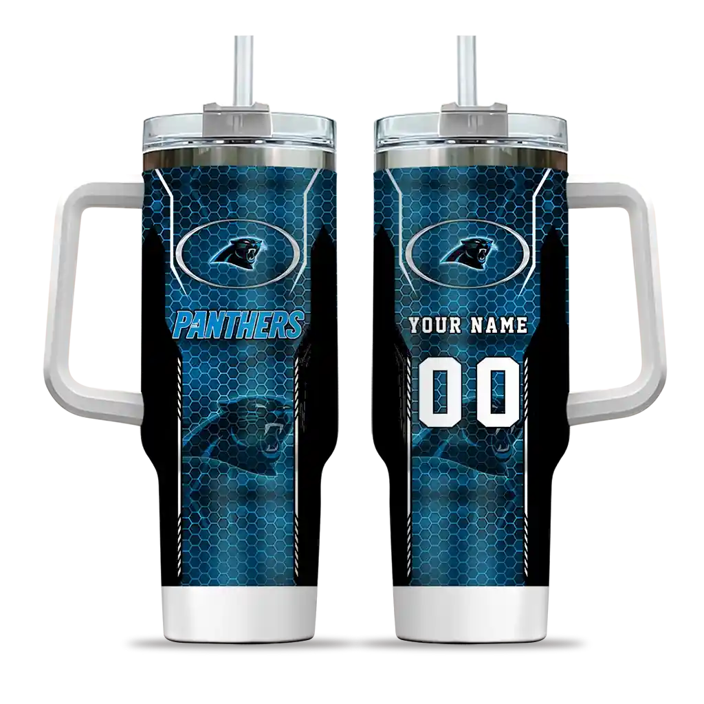 personalized carolina panthers hexagon armor blue curved tumbler best selling.webp personalized carolina panthers hexagon armor blue curved tumbler best selling.webp