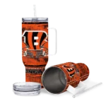 personalized cincinnati bengals honey streaks orange curved tumbler best selling.webp