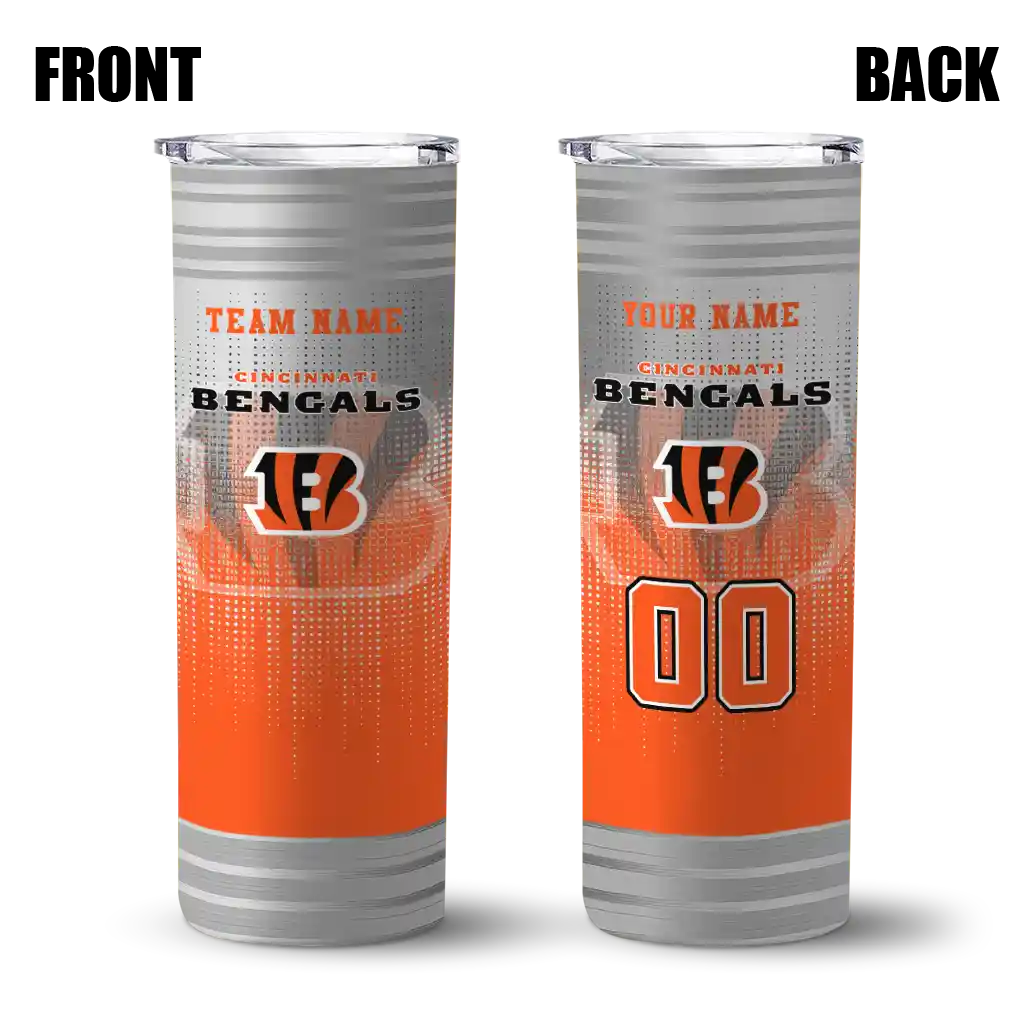 personalized cincinnati bengals swirl texture orange skinny tumbler fashion forward.webp personalized cincinnati bengals swirl texture orange skinny tumbler fashion forward.webp