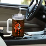 personalized cleveland browns claw cut brown black curved tumbler best selling.webp