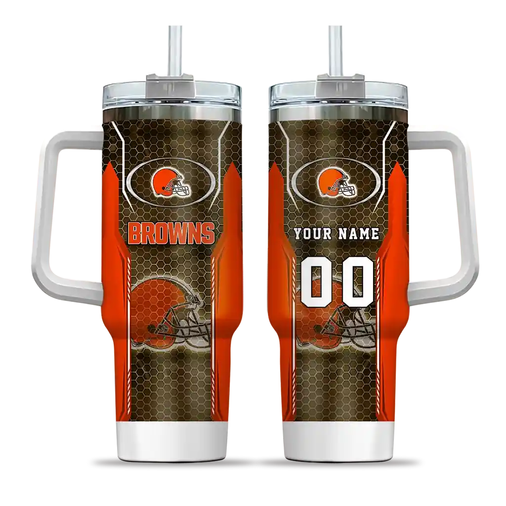 personalized cleveland browns hexagon armor brown curved tumbler best selling.webp personalized cleveland browns hexagon armor brown curved tumbler best selling.webp