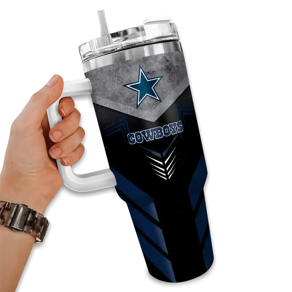 personalized dallas cowboys arrow armor blue black curved tumbler fashion forward.webp personalized dallas cowboys arrow armor blue black curved tumbler fashion forward.webp