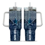 personalized dallas cowboys chevron stripe blue curved tumbler best selling.webp
