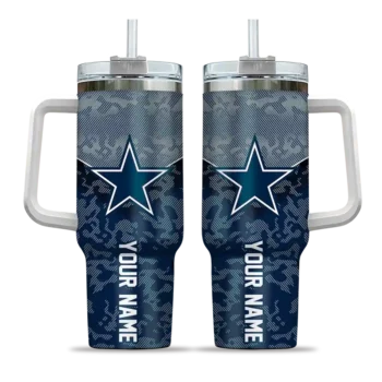 personalized dallas cowboys chevron stripe blue curved tumbler best selling.webp