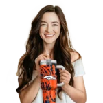 personalized denver broncos burst swirl orange curved tumbler best selling.webp