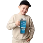 personalized detroit lions heart helmet motif blue curved tumbler best selling.webp