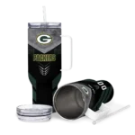 personalized green bay packers arrow armor green black curved tumbler best selling.webp