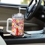 personalized kansas city chiefs camo mashup red white curved tumbler best selling.webp