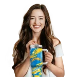 personalized los angeles chargers abstract paths blue curved tumbler best selling.webp