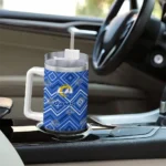 personalized los angeles rams bold diamonds blue curved tumbler best selling.webp