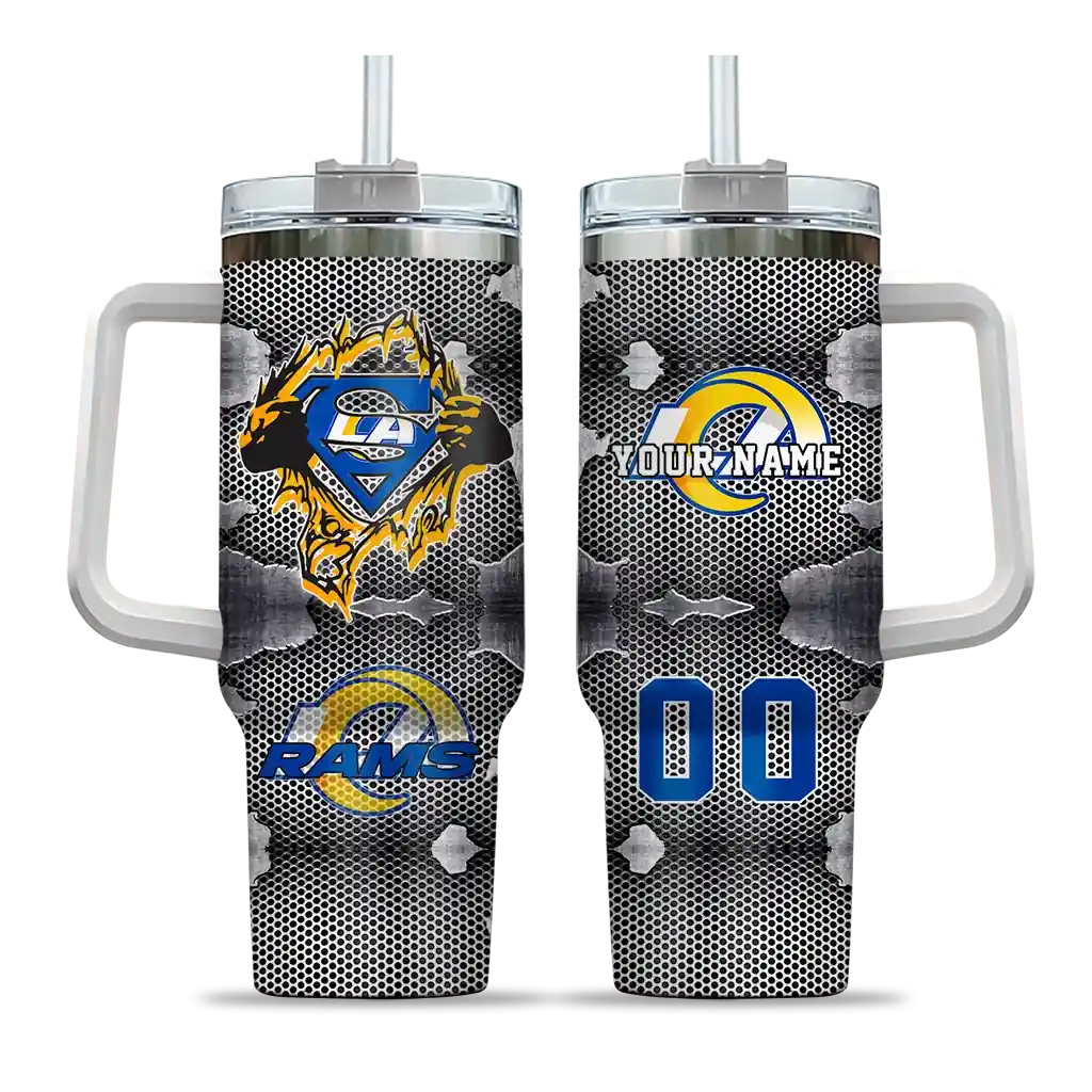 personalized los angeles rams superman shield blue gray curved tumbler best selling.webp personalized los angeles rams superman shield blue gray curved tumbler best selling.webp