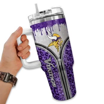 personalized minnesota vikings leopard zipper purple curved tumbler fashion forward.webp