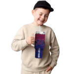 personalized new york giants chevron stripe blue curved tumbler best selling.webp