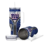 personalized new york giants leopard zipper blue curved tumbler best selling.webp
