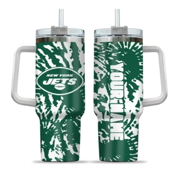 personalized new york jets burst swirl green curved tumbler best selling.webp