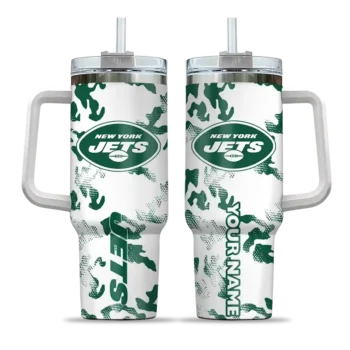 personalized new york jets camo mashup green white curved tumbler best selling.webp