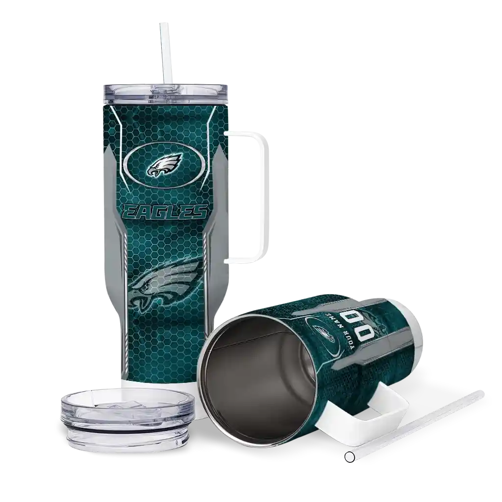 personalized philadelphia eagles hexagon armor green curved tumbler high quality.webp personalized philadelphia eagles hexagon armor green curved tumbler high quality.webp